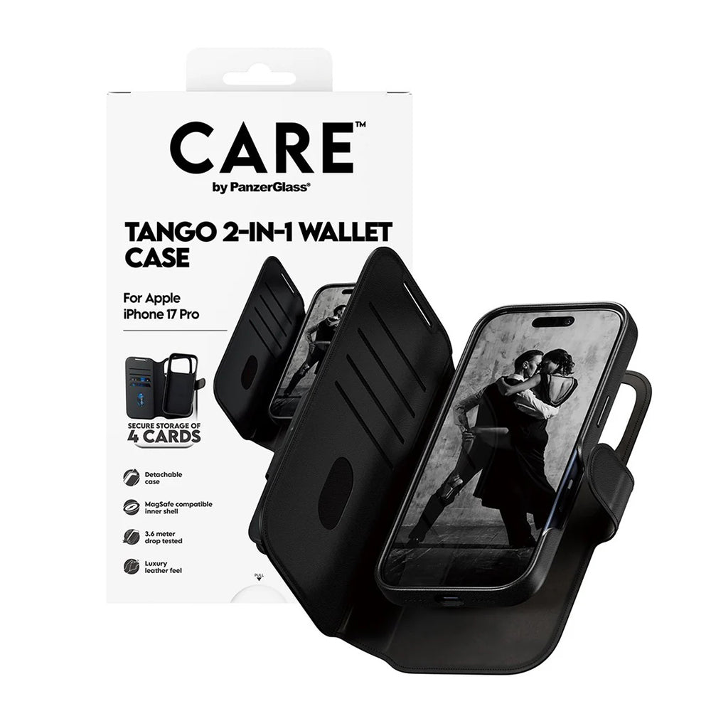 MagSafe-kotelo Apple iPhone 17 Prolle, PanzerGlass, Care Feature Tango Two-in-One, Musta