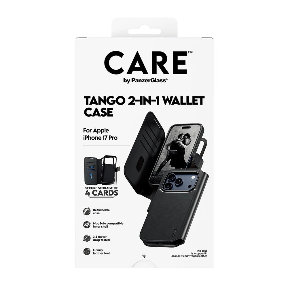 MagSafe-kotelo Apple iPhone 17 Prolle, PanzerGlass, Care Feature Tango Two-in-One, Musta