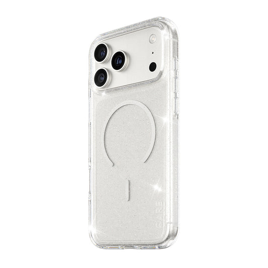 MagSafe-kotelo Apple iPhone 17 Prolle, PanzerGlass, Care Urban Explorer Star Lit, Valkoinen Läpinäkyvä
