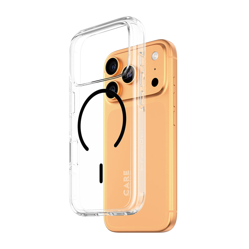 MagSafe-kotelo Apple iPhone 17 Prolle, PanzerGlass, Care Urban Explorer, Musta Läpinäkyvä