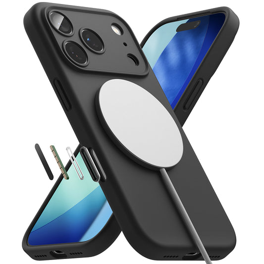 MagSafe-kotelo Apple iPhone 17 Prolle, Ringke, Silikoni, Musta