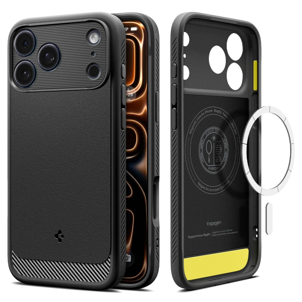 MagSafe-kotelo Apple iPhone 17 Prolle, Spigen, Rugged Armor, Mattamusta ACS10329