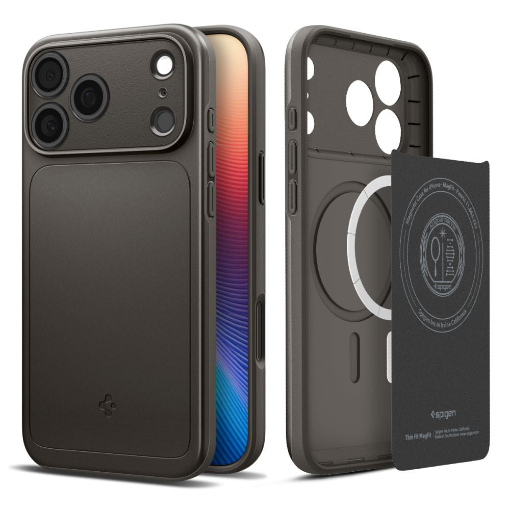 MagSafe-kotelo Apple iPhone 17 Prolle, Spigen, Thin Fit, Harmaa ACS10341