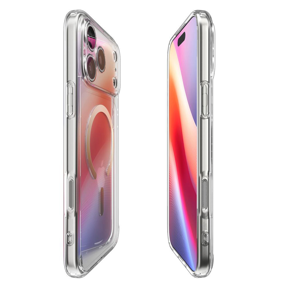 MagSafe-kotelo Apple iPhone 17 Prolle, Spigen, Ultra Hybrid, Läpinäkyvä Kulta