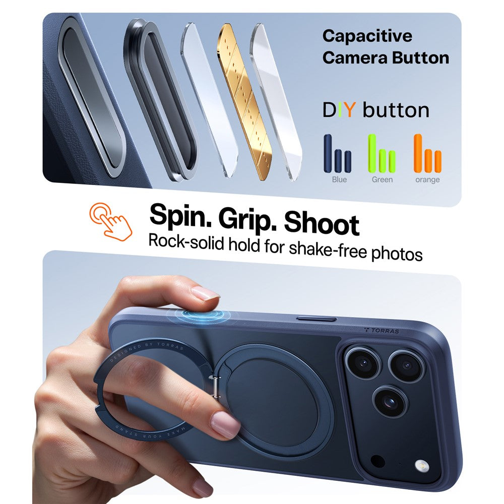 MagSafe-kotelo Apple iPhone 17 Prolle, Torras, Ostand Pro, Tummansininen