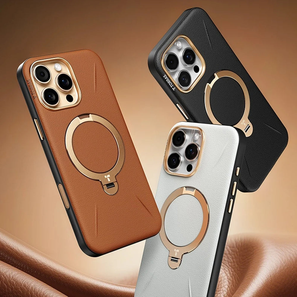 MagSafe-kotelo Apple iPhone 17 Prolle, Torras, QPRO Leather, Ruskea