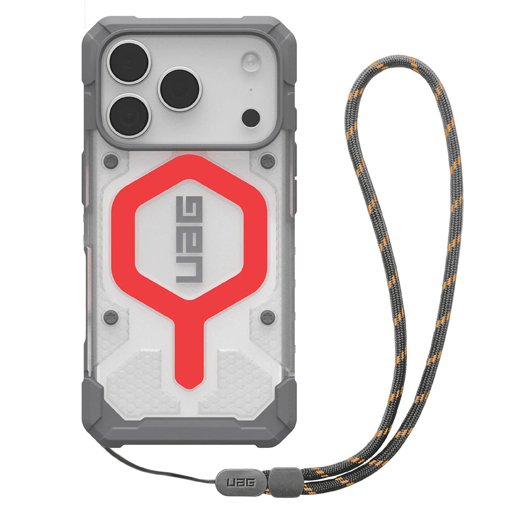 MagSafe-kotelo Apple iPhone 17 Prolle, Urban Armor Gear, Pathfinder Clear with Lanyard, Punainen