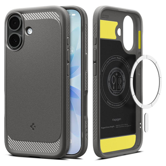 MagSafe-kotelo Apple iPhone 17:lle, Spigen, Rugged Armor, Harmaa