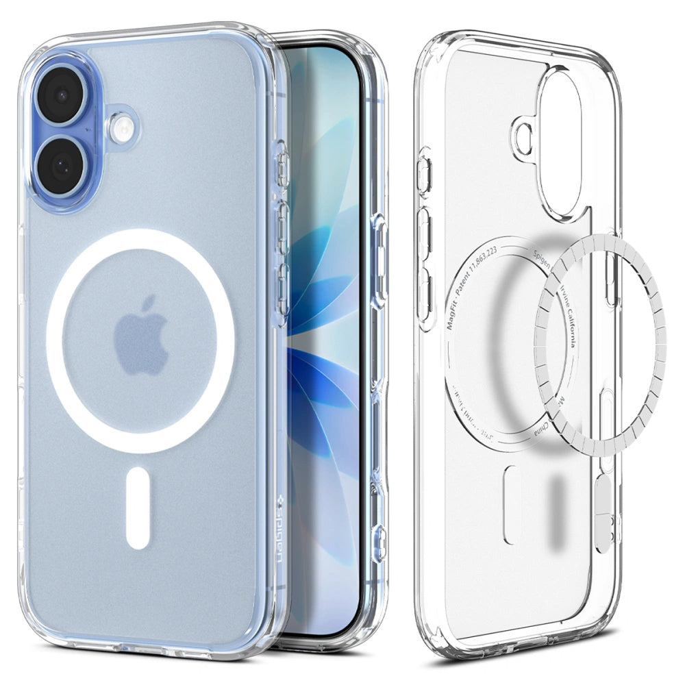 MagSafe-kotelo Apple iPhone 17:lle, Spigen, Ultra Hybrid, Satinoitu Valkoinen
