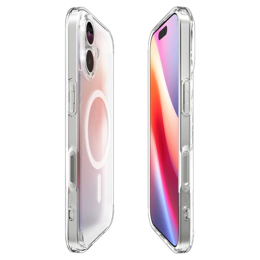 MagSafe-kotelo Apple iPhone 17:lle, Spigen, Ultra Hybrid, Satinoitu Valkoinen