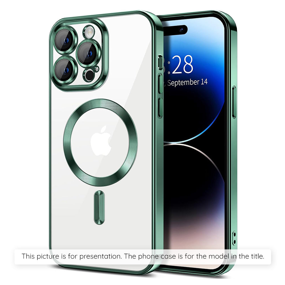 MagSafe-kotelo Apple iPhone 17:lle, Techsuit, Luxury Crystal, Tummanvihreä