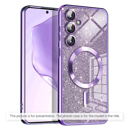 MagSafe-kotelo Apple iPhone 17:lle, Techsuit, Luxury Glitter, Vaaleanvioletti