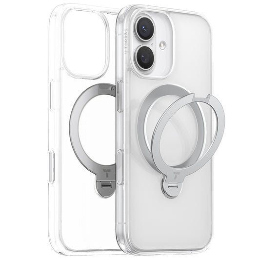 MagSafe Case for Apple iPhone 17, Torras, Ostand Spin, Transparent