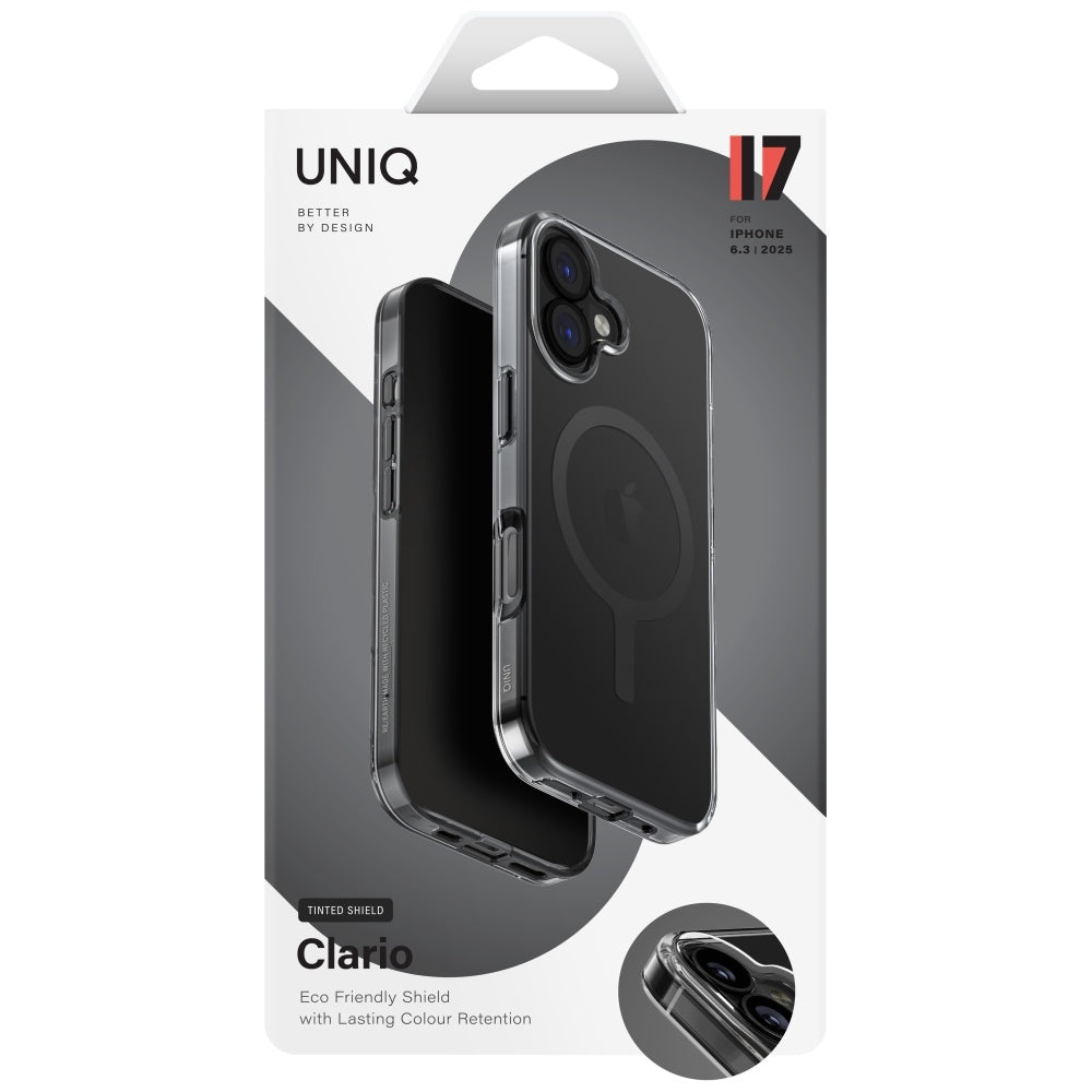 MagSafe-kuori Apple iPhone 17:lle, UNIQ, Clario MagClick, Savunharmaa