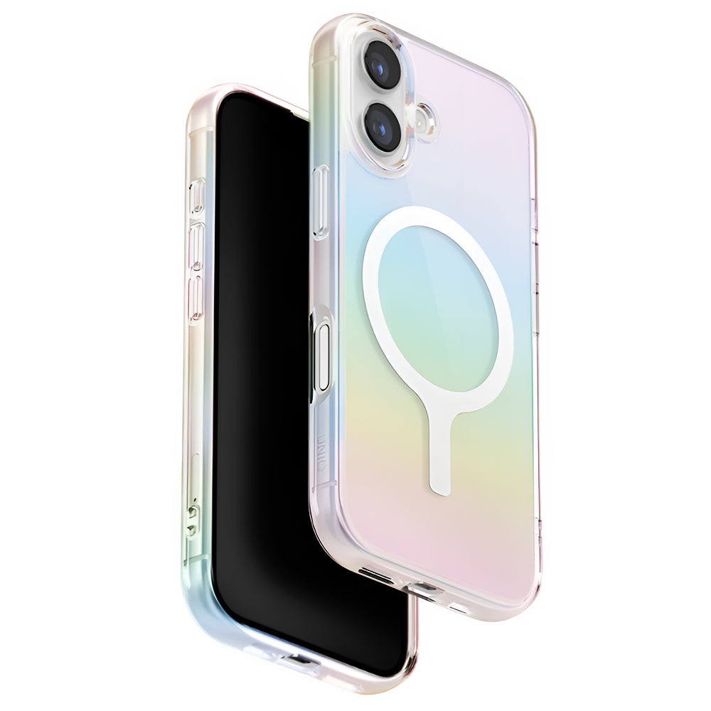 MagSafe-kotelo Apple iPhone 17:lle, UNIQ, Iridescia MagClick, Monivärinen