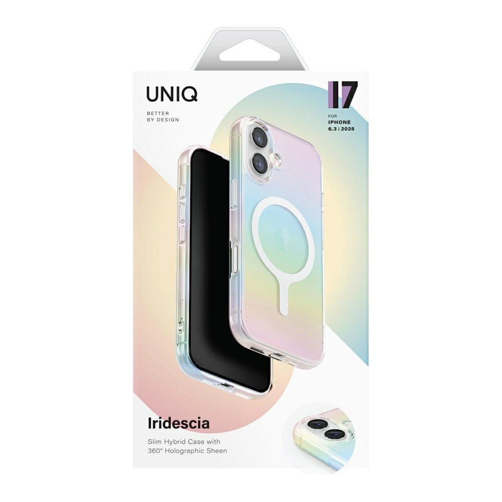 MagSafe-kotelo Apple iPhone 17:lle, UNIQ, Iridescia MagClick, Monivärinen
