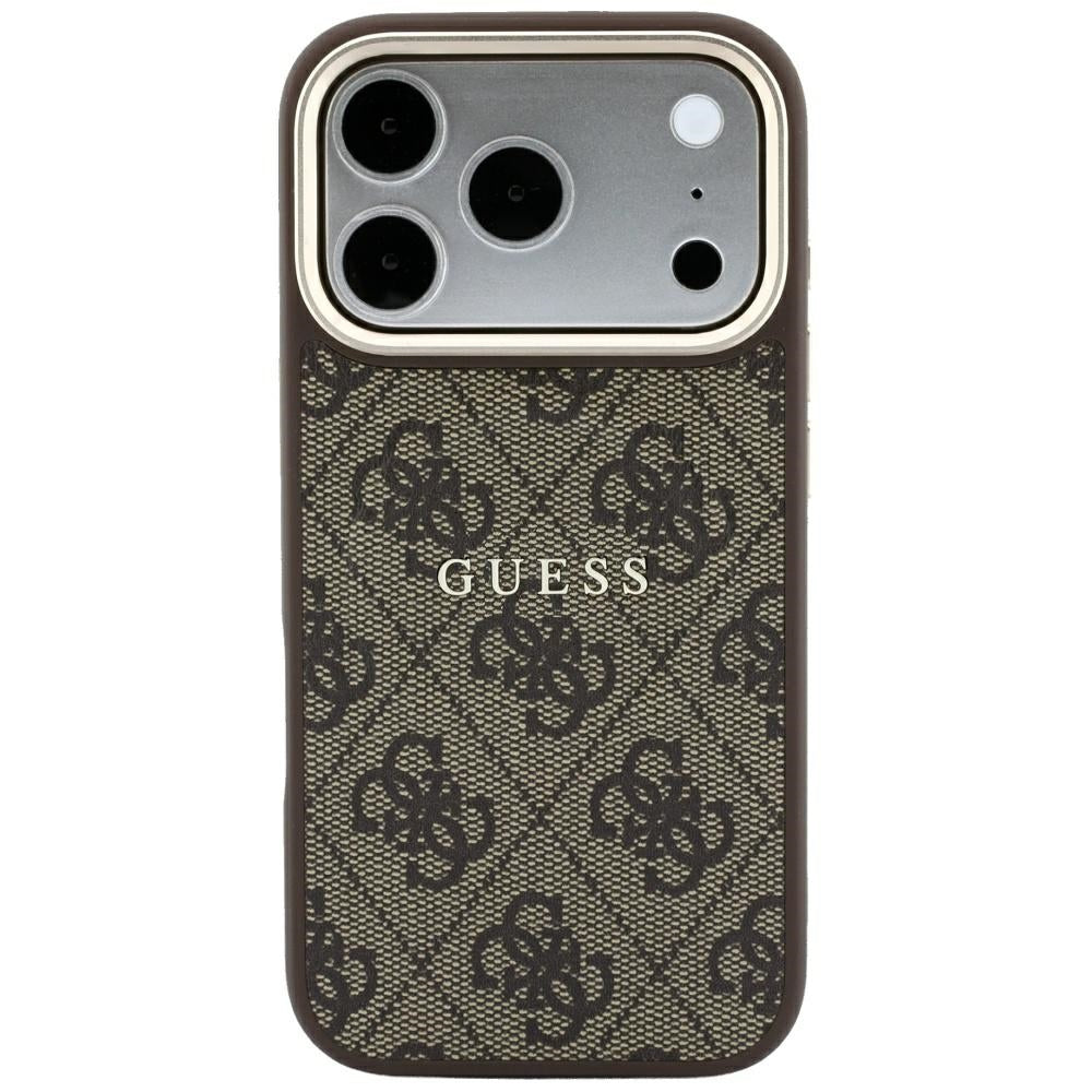 MagSafe-kuori Apple iPhone 18 Pro / 17 Pro:lle, Guess, 4G kohokuvioitu klassikko, ruskea