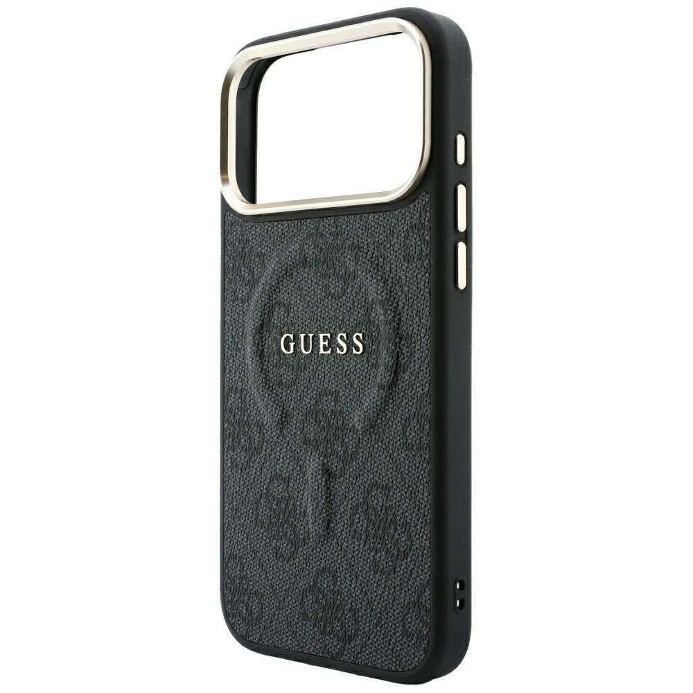 MagSafe-kuori Apple iPhone 18 Pro / 17 Pro:lle, Guess, 4G Embossed Classic, Musta