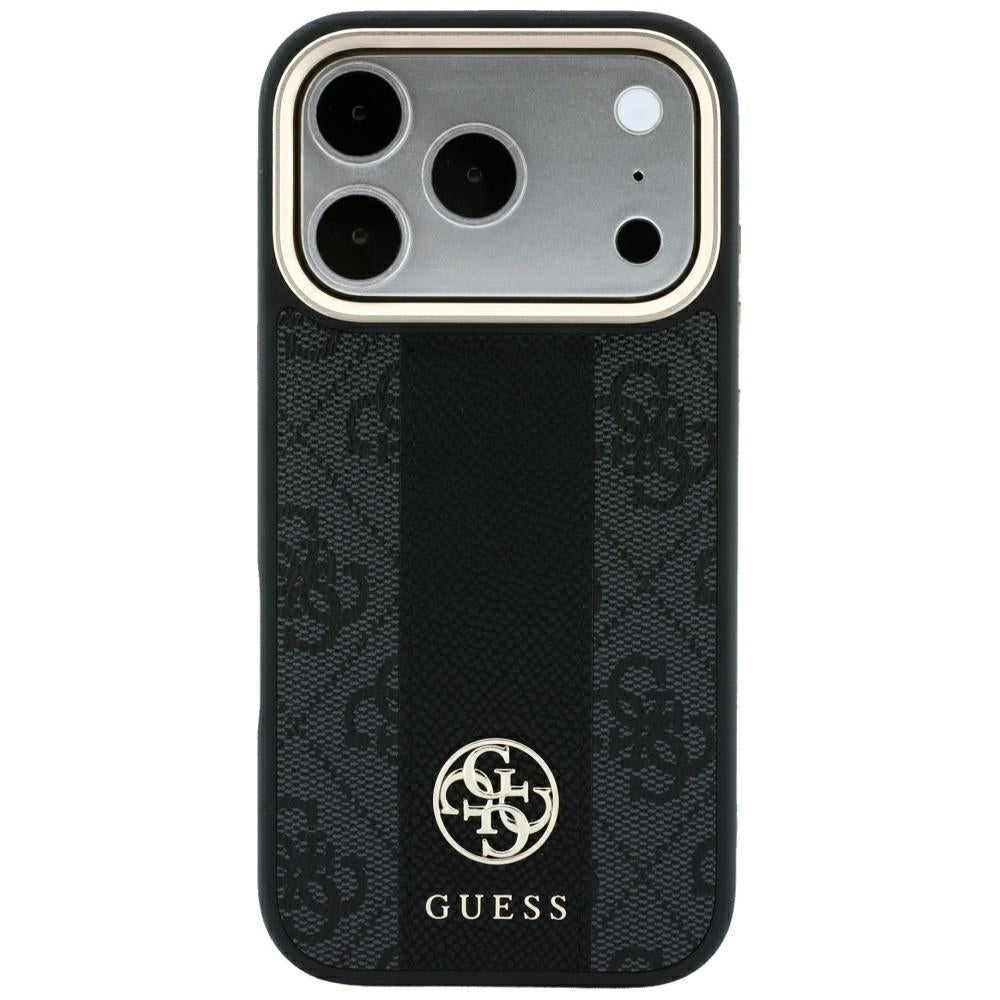MagSafe-kuori Apple iPhone 18 Pro / 17 Pro:lle, Guess, 4G-raita pyöreä klassinen logo, musta