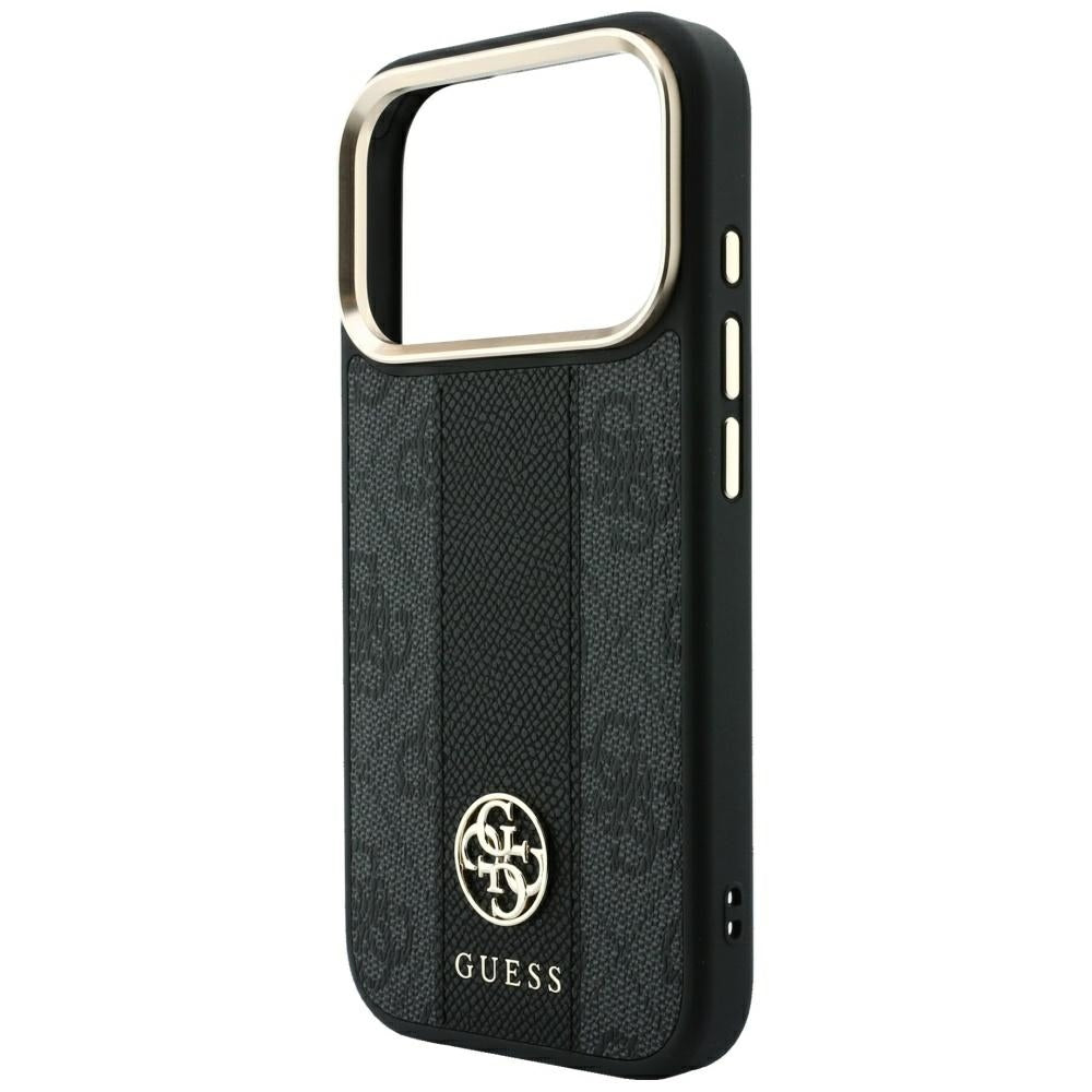 MagSafe-kuori Apple iPhone 18 Pro / 17 Pro:lle, Guess, 4G-raita pyöreä klassinen logo, musta