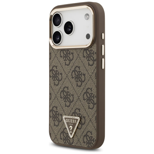 MagSafe-kuori Apple iPhone 18 Pro / 17 Pro:lle, Guess, 4G Triangle Logo, Ruskea