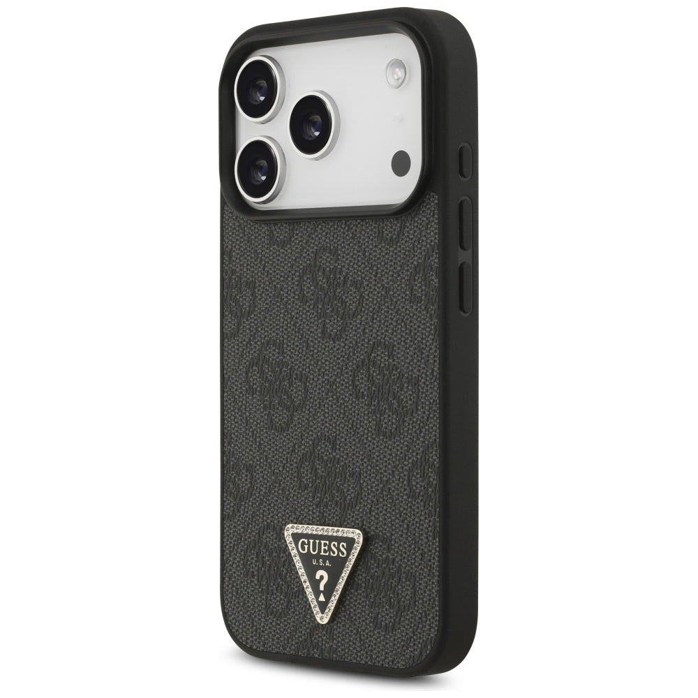 MagSafe-kuori Apple iPhone 18 Pro / 17 Pro:lle, Guess, 4G Triangle Strass, Musta