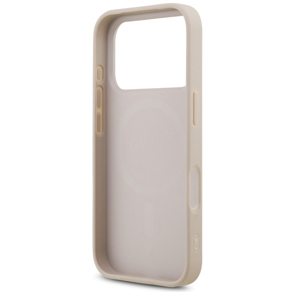 MagSafe-kuori Apple iPhone 18 Pro / 17 Pro:lle, Guess, 4G Triangle Strass, Vaaleanpunainen