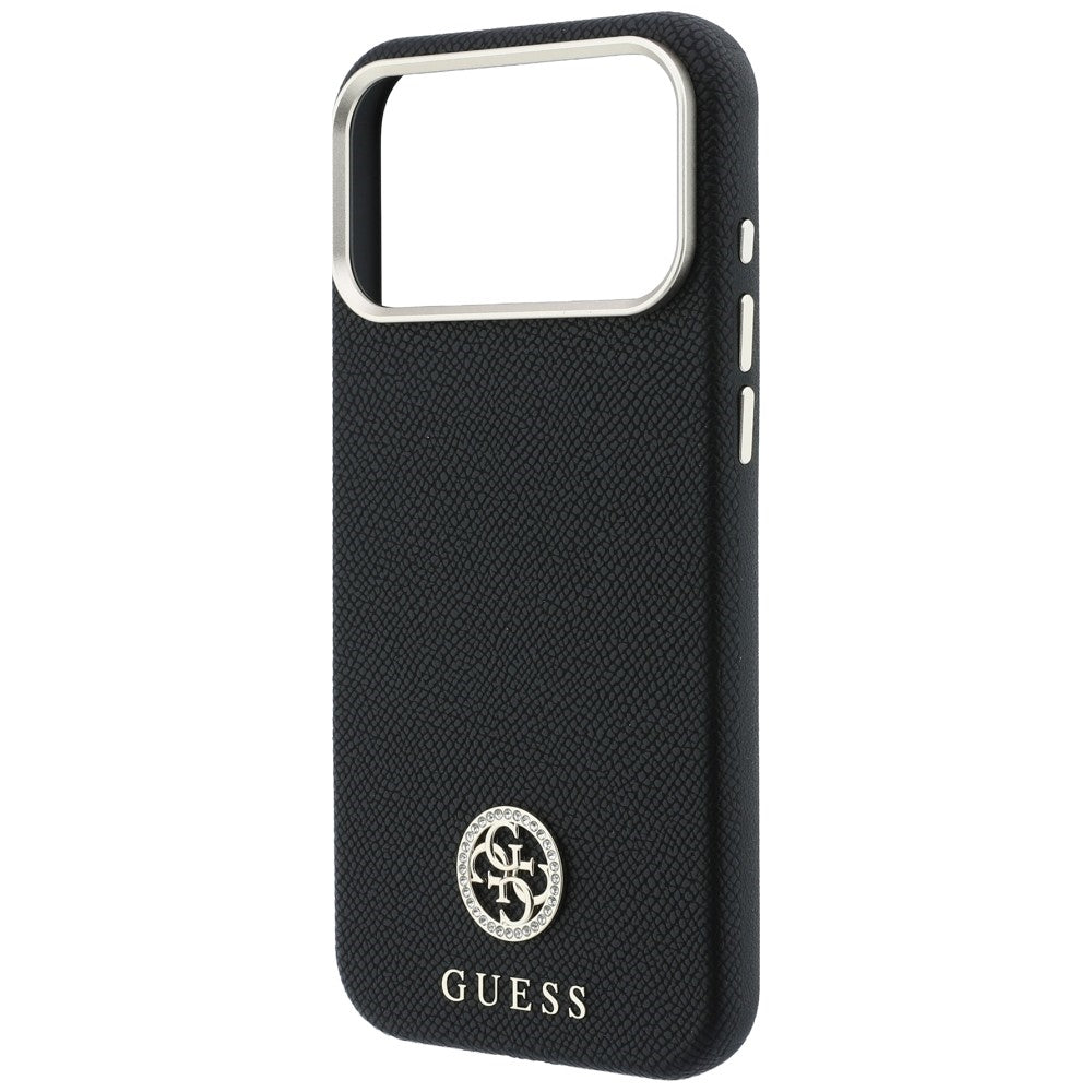 MagSafe-kuori Apple iPhone 18 Pro / 17 Pro:lle, Guess, rakeistulla pyöreällä strassilogolla, musta