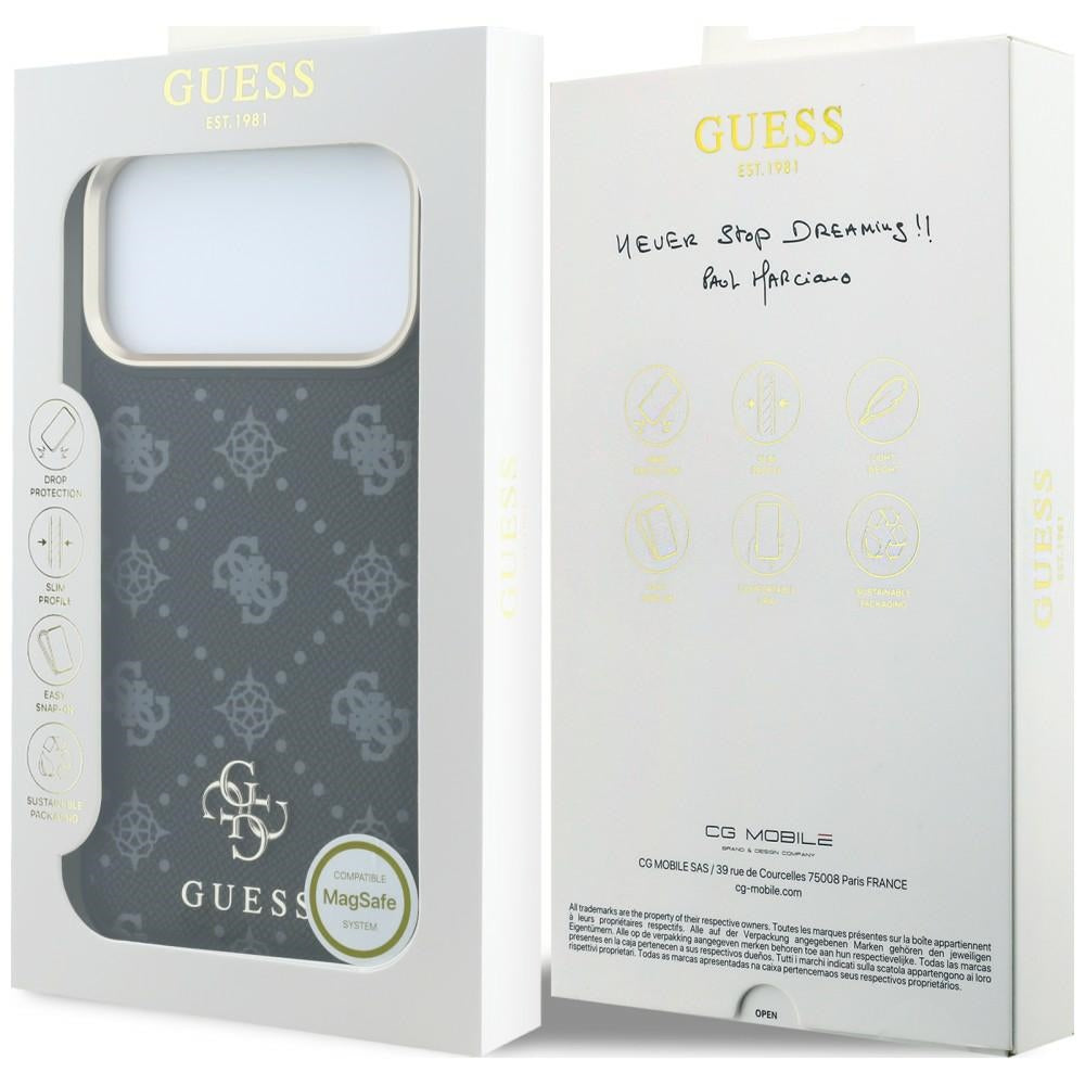 MagSafe-kuori Apple iPhone 18 Pro / 17 Pro:lle, Guess, Peony 4G Pieni Logo, Musta