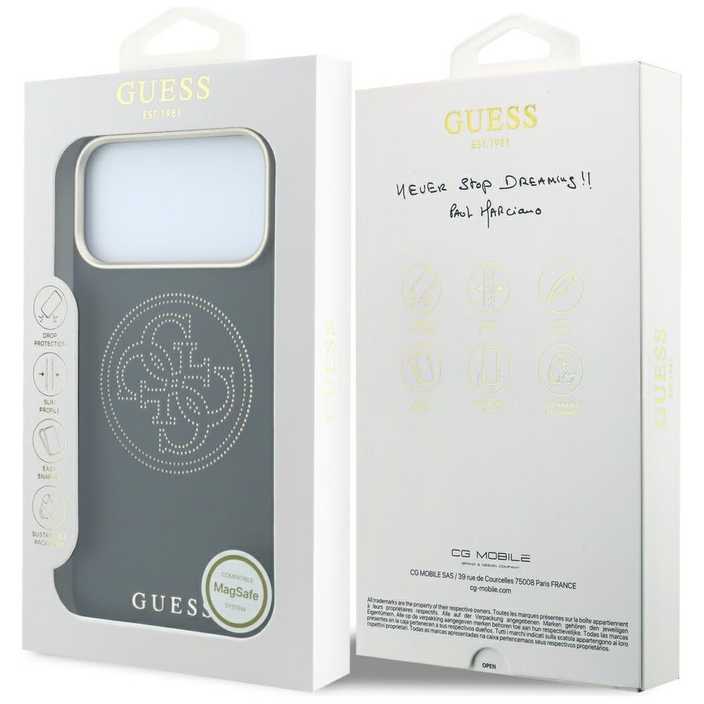 MagSafe-kuori Apple iPhone 18 Pro / 17 Pro:lle, Guess, Perforated 4G, Musta