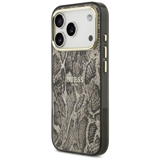 MagSafe-kuori Apple iPhone 18 Pro / 17 Pro:lle, Guess, Python-kuvio, Ruskea