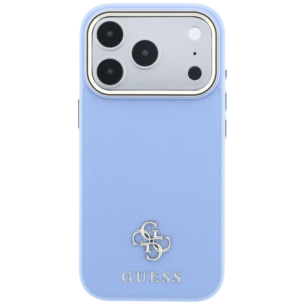 MagSafe-kuori Apple iPhone 18 Pro / 17 Pro:lle, Guess, Saffiano Small 4G Classic, Bleu