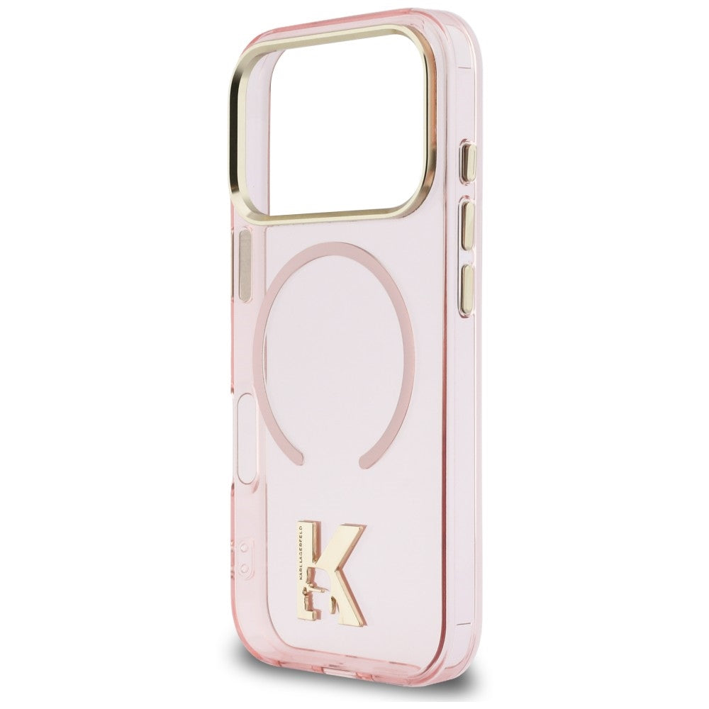 MagSafe-kuori Apple iPhone 18 Pro / 17 Pro -puhelimelle, Karl Lagerfeld, IML Karl Head Logo, vaaleanpunainen