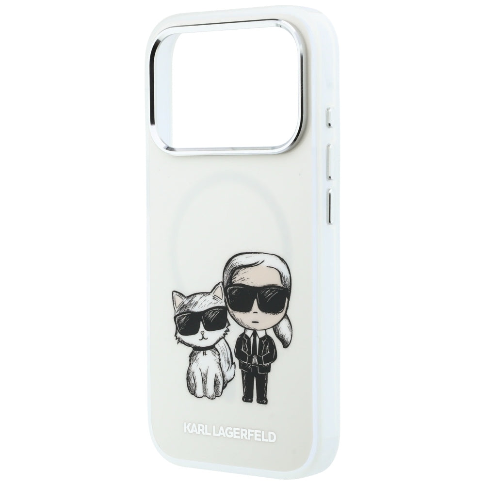 MagSafe-kuori Apple iPhone 18 Pro / 17 Pro:lle, Karl Lagerfeld, IML KC Bodies Sketch Print, Beige