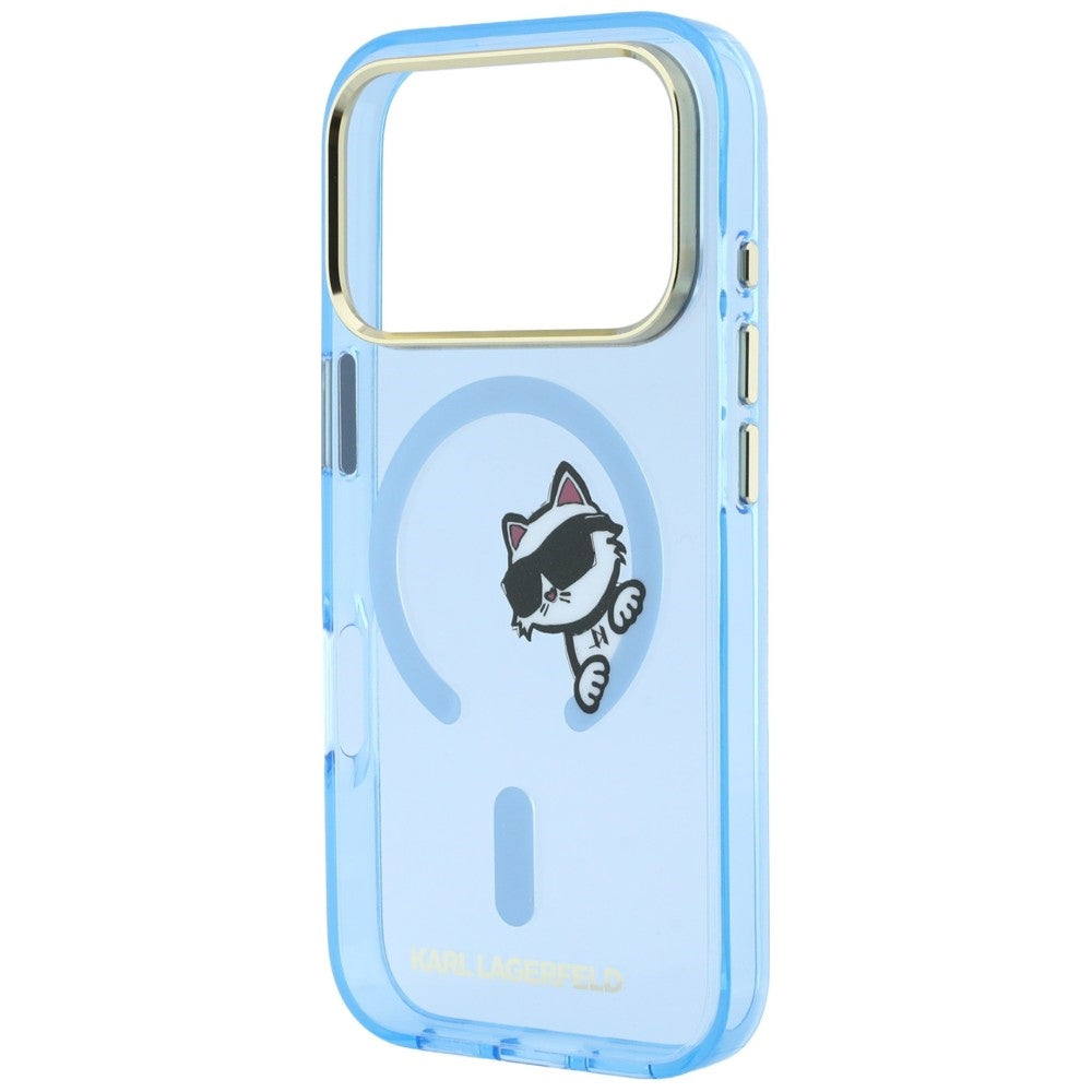MagSafe-kuori Apple iPhone 18 Pro / 17 Pro:lle, Karl Lagerfeld, IML Peekaboo Print Metallikehys, Sininen
