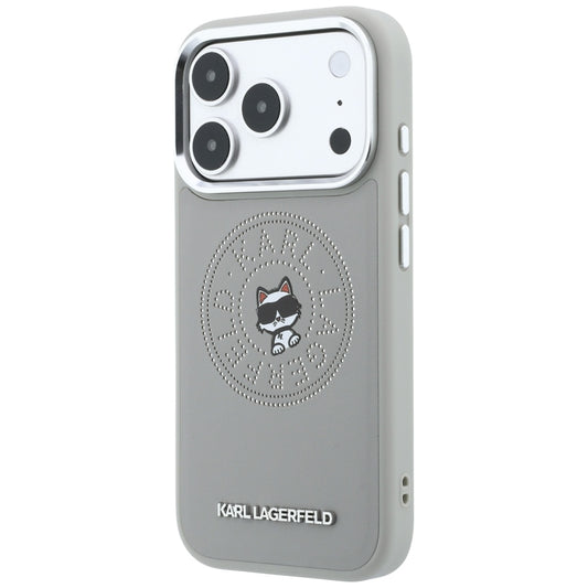 MagSafe-kuori Apple iPhone 18 Pro / 17 Pro:lle, Karl Lagerfeld, Point and Choupette Sketch, Harmaa