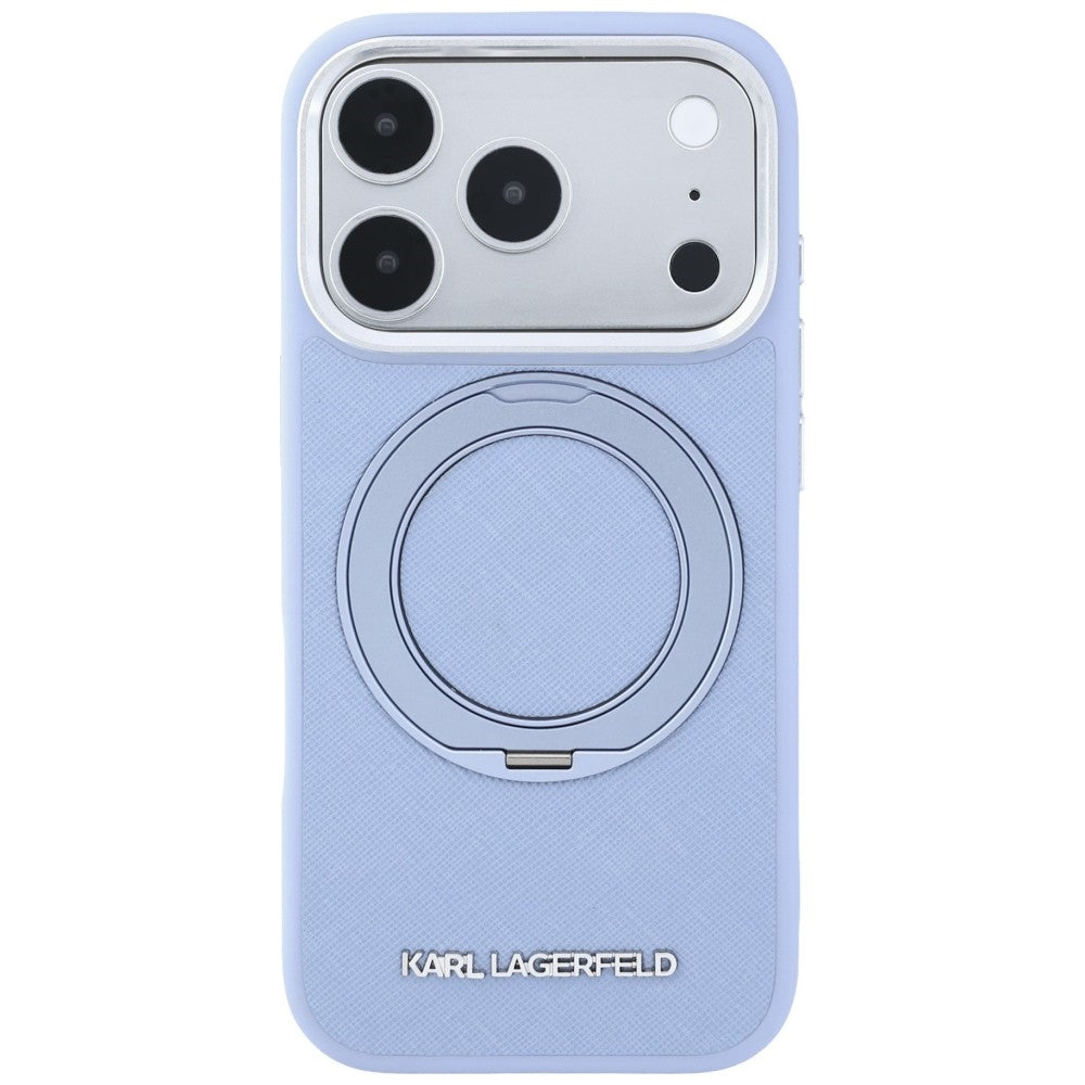 MagSafe-kuori Apple iPhone 18 Pro / 17 Pro:lle, Karl Lagerfeld, Ring Stand 360 Saffiano, Bleu