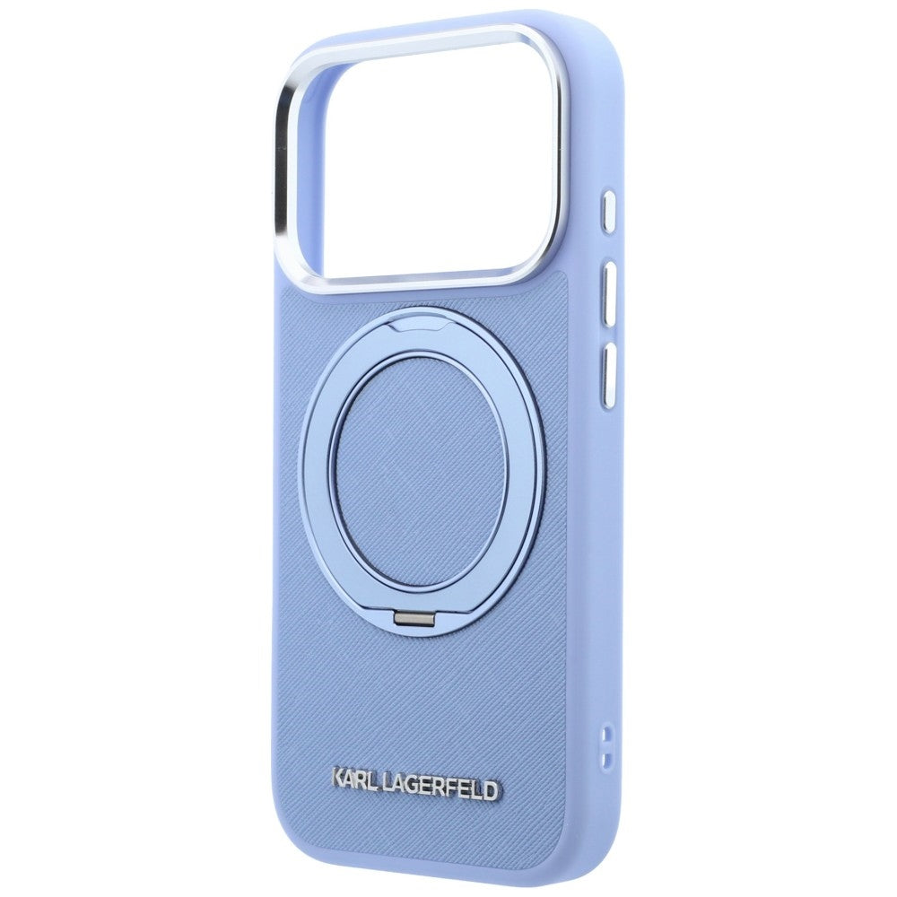 MagSafe-kuori Apple iPhone 18 Pro / 17 Pro:lle, Karl Lagerfeld, Ring Stand 360 Saffiano, Bleu