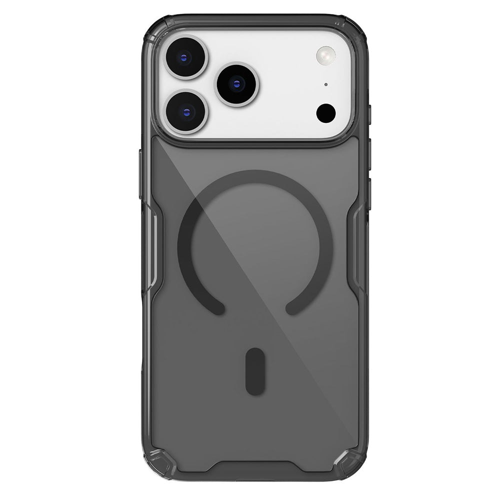 MagSafe-kuori Apple iPhone 18 Pro / 17 Pro:lle, Nillkin, Nature Pro, Musta Läpinäkyvä