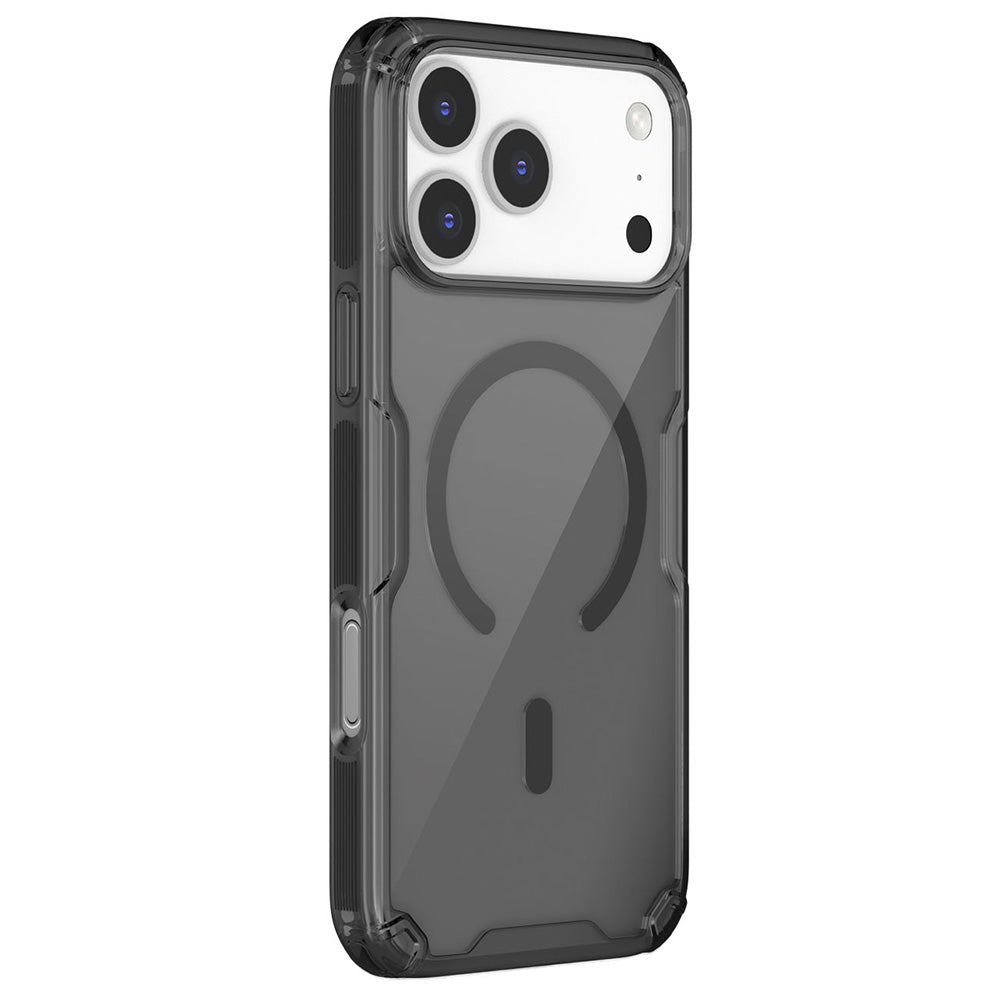 MagSafe-kuori Apple iPhone 18 Pro / 17 Pro:lle, Nillkin, Nature Pro, Musta Läpinäkyvä