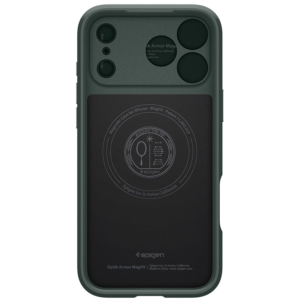 MagSafe Case for Apple iPhone 18 Pro / 17 Pro, Spigen, Optik Armor, Green ACS09954