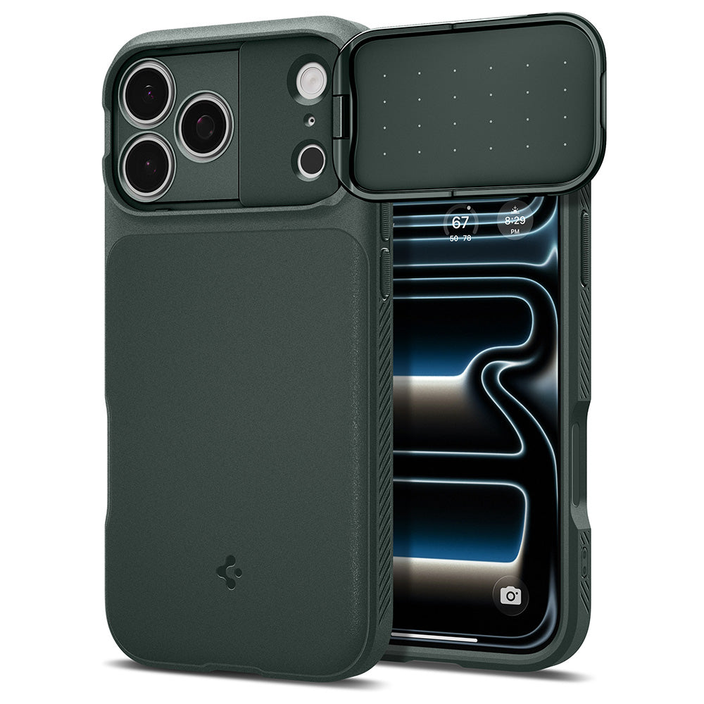 MagSafe Case for Apple iPhone 18 Pro / 17 Pro, Spigen, Optik Armor, Green ACS09954