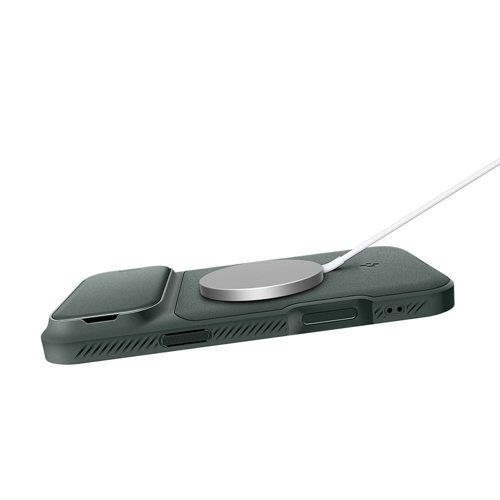 MagSafe Case for Apple iPhone 18 Pro / 17 Pro, Spigen, Optik Armor, Green ACS09954