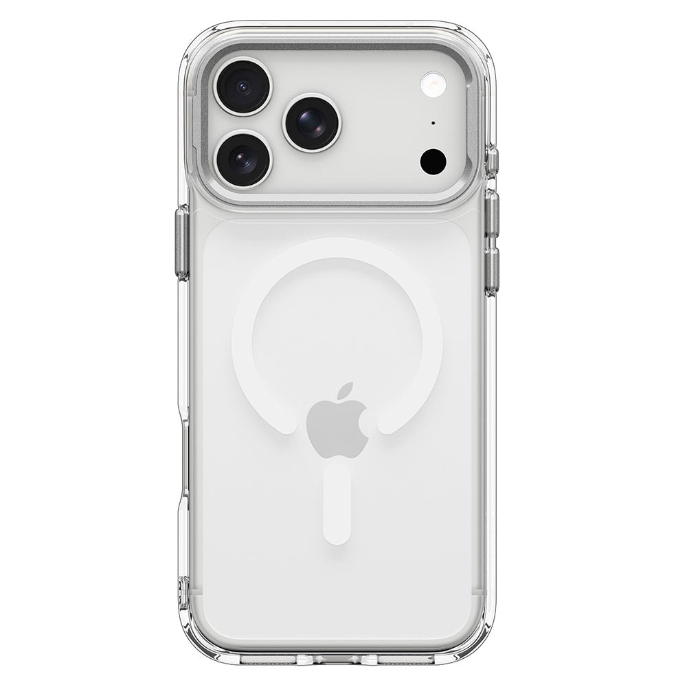 MagSafe-kuori Apple iPhone 18 Pro / 17 Pro:lle, Spigen, Ultra Hybrid Optik S, Hopeanvärinen Läpinäkyvä ACS11921