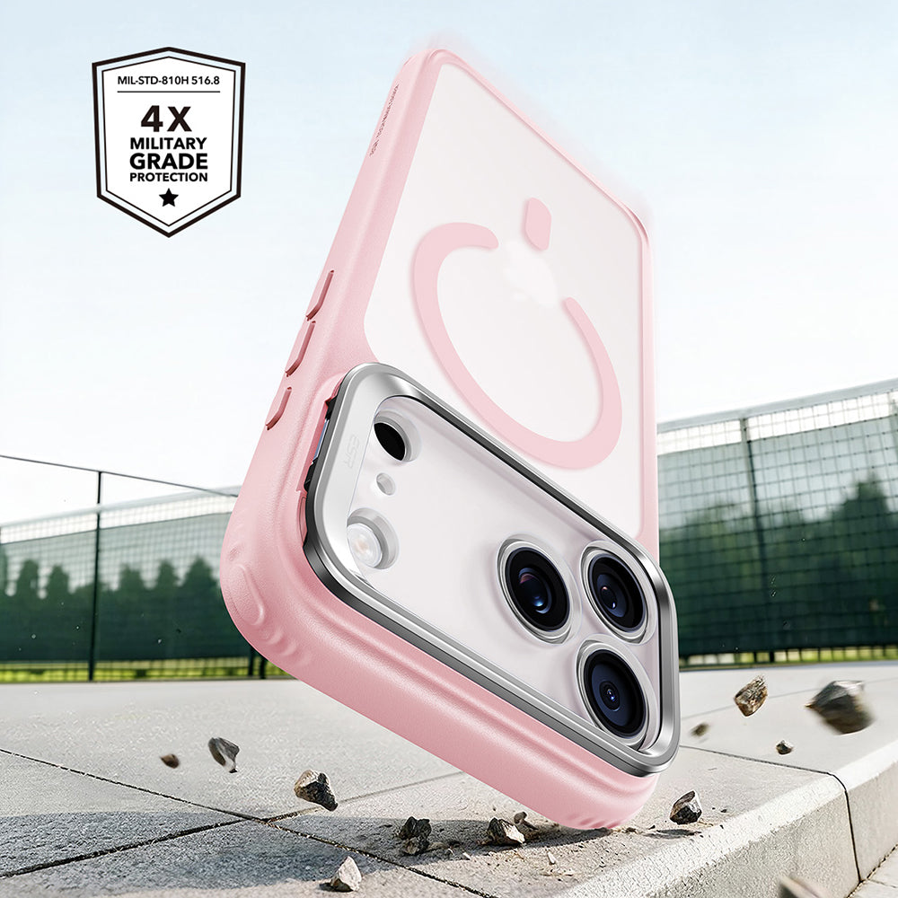 MagSafe-kuori Apple iPhone 18 Pro Max / 17 Pro Max, ESR, Classic Hybrid Kickstand, satiininen vaaleanpunainen