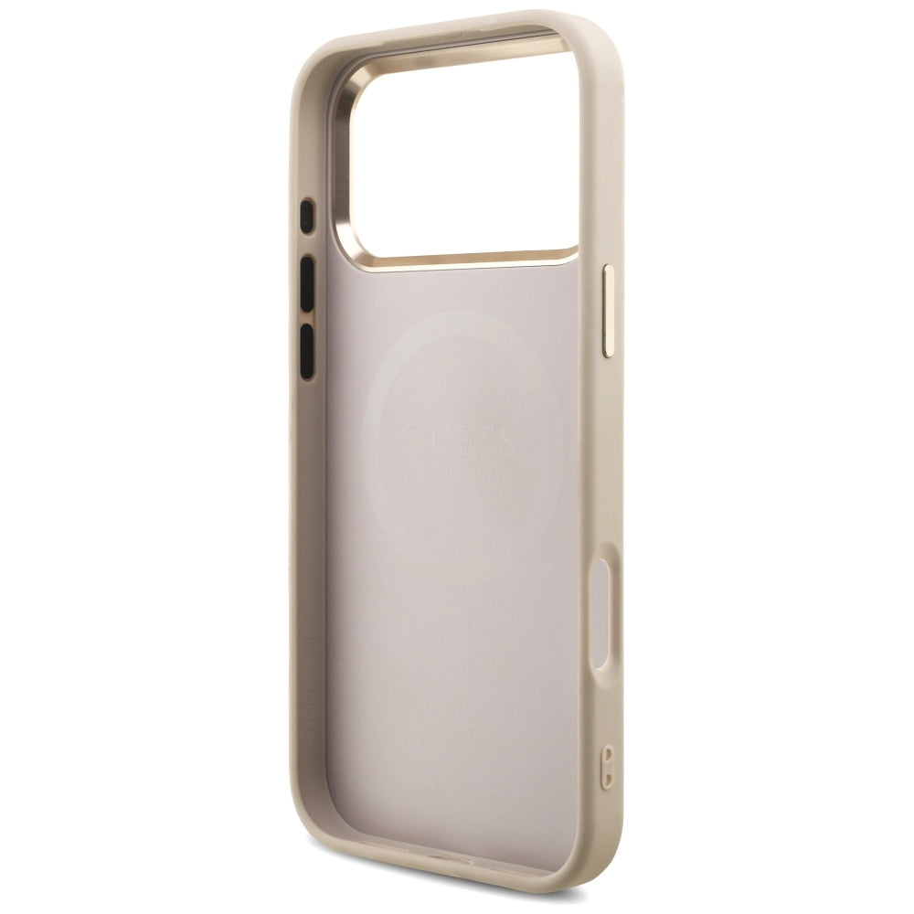 MagSafe-kuori Apple iPhone 18 Pro Max / 17 Pro Max, Guess, 4G Triangle Logo, Vaaleanpunainen