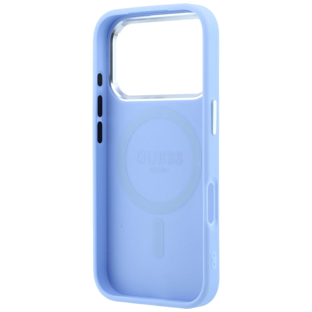 MagSafe-kuori Apple iPhone 18 Pro Max / 17 Pro Max, Guess, Karkeapintainen kolmion logo, Sininen