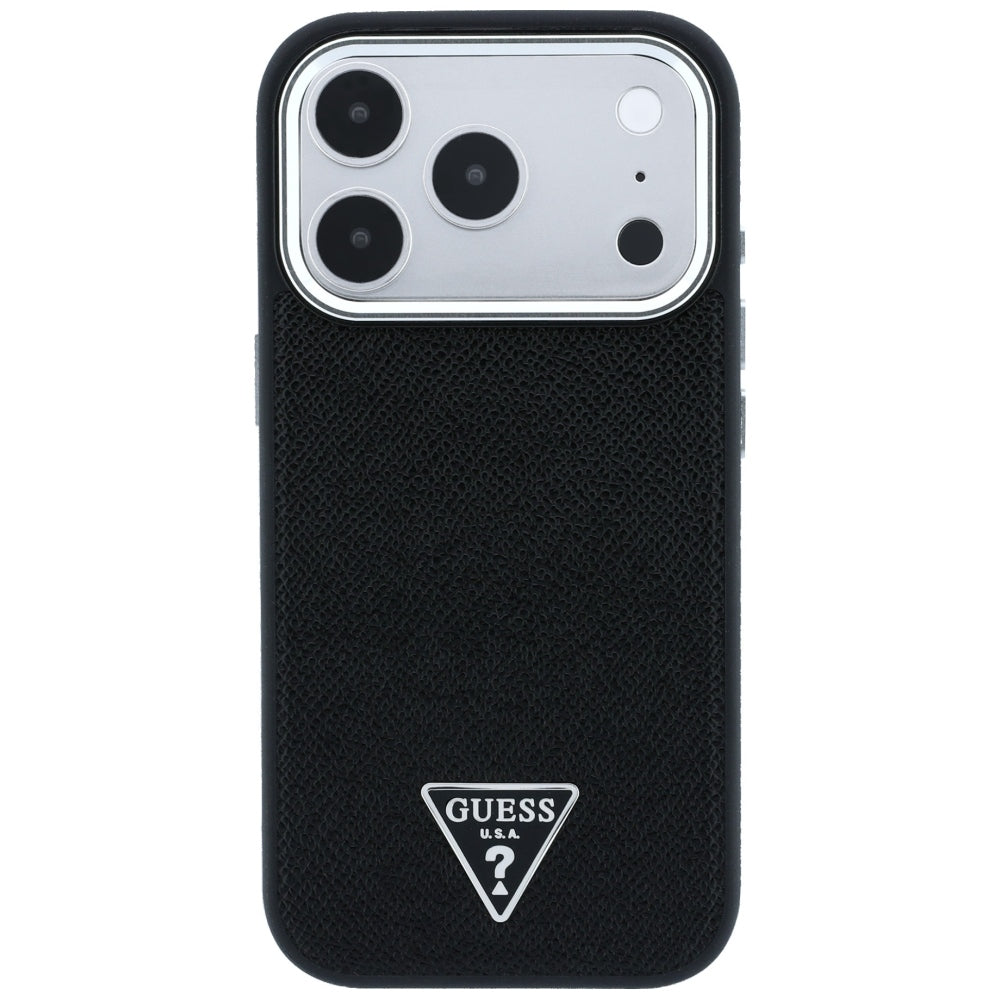 MagSafe-kuori Apple iPhone 18 Pro Max / 17 Pro Max, Guess, Karkea kolmion logo, Musta