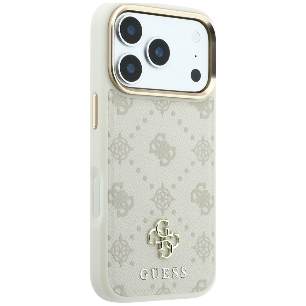 MagSafe-kuori Apple iPhone 18 Pro Max / 17 Pro Max, Guess, Peony 4G Pieni logo, Beige
