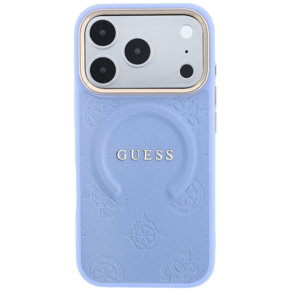 MagSafe-kuori Apple iPhone 18 Pro Max / 17 Pro Max, Guess, Saffiano Peony Ring, Bleu